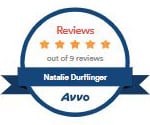 reviews five stars out of 9 reviews natalie Durflinger Avvo